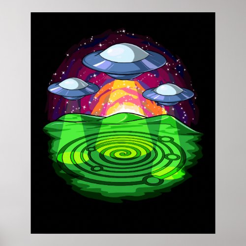 Crop Circles Alien Abduction Poster