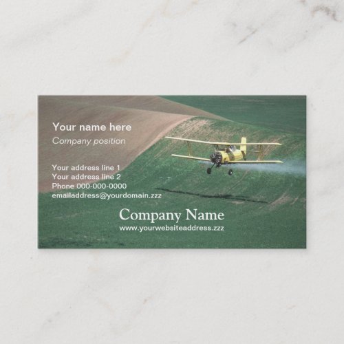 Crop duster business card