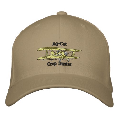 crop duster embroidered baseball cap