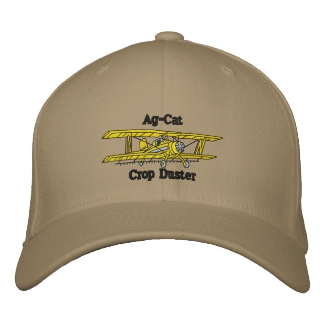 crop duster embroidered baseball cap (Front)