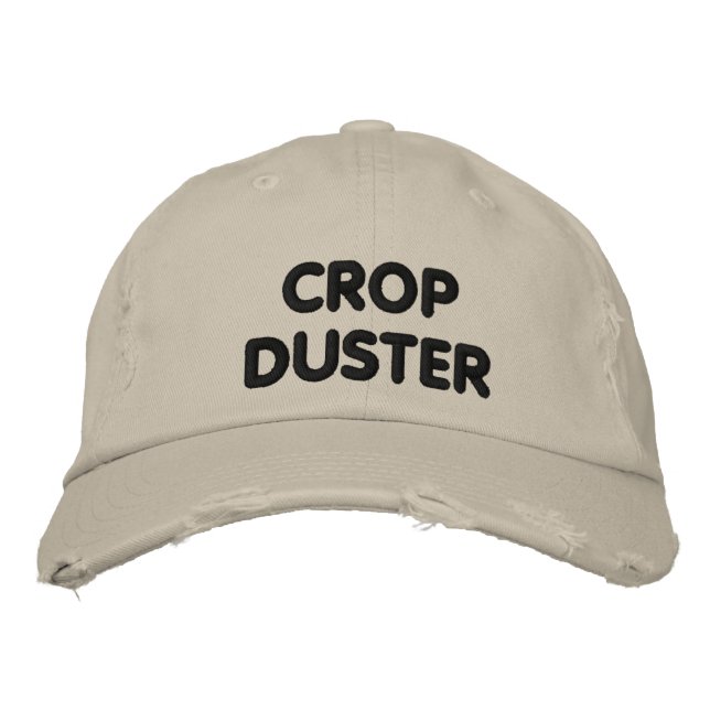 Crop Duster - funny running Embroidered Baseball Hat (Front)