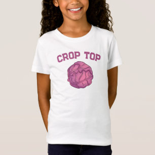 Crop Top, Red Cabbage Vegetables, Funny Kids' T-Shirt