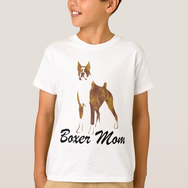 Cropped Ear Boxer Mom T-Shirt (Front)