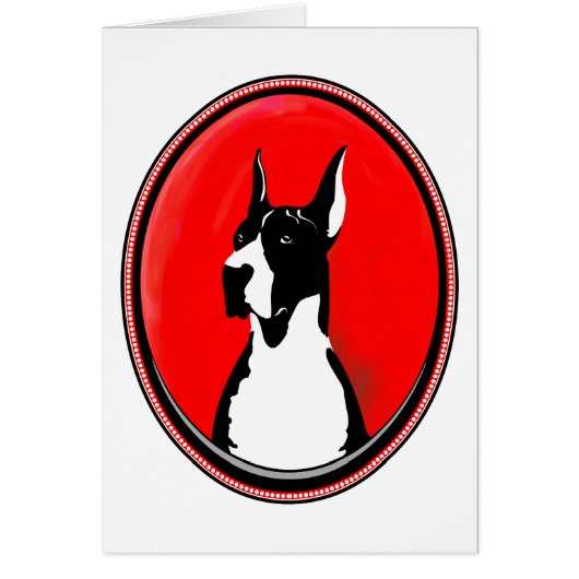 Cropped Mantle Great Dane Cards (Front)