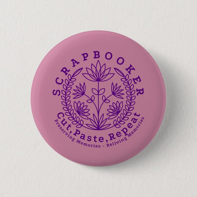 Cropper Scrapbook Crafter Button (Front)