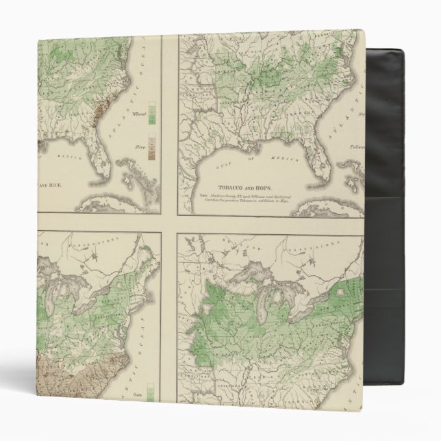 Crops, Statistical US Lithograph 3 Ring Binder (Front/Inside)