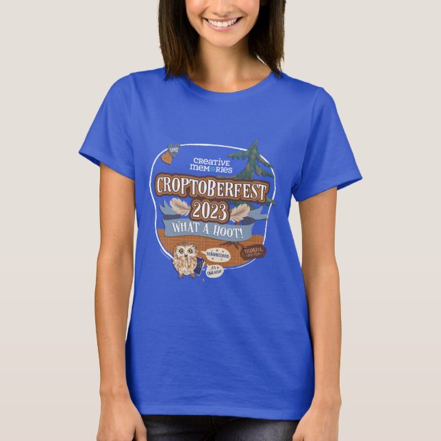 Croptoberfest 2023 Women's Blue T-Shirt (Front)
