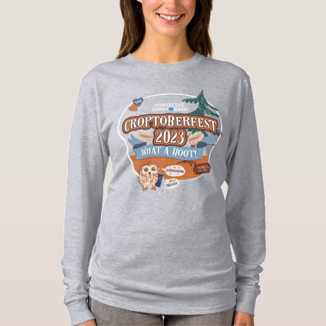 Croptoberfest 2023 Women's Gray Long Sleeved T-Shirt (Front)