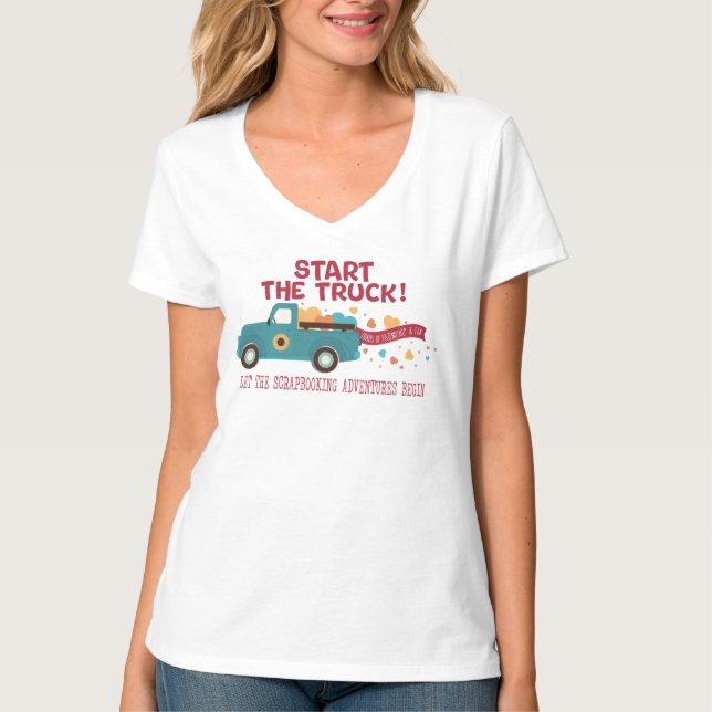 CROPTOBERFEST 2024 T-shirt - Start the Truck red (Front)