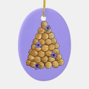 Croquembouche Choux Bun Cream Puffs Wedding Cake Ceramic Ornament