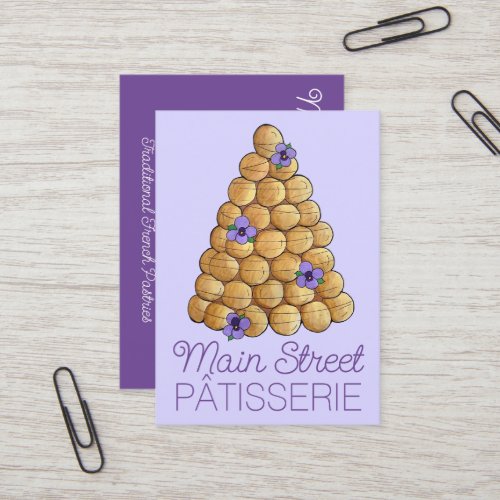 Croquembouche Choux Buns French Patisserie Cake Business Card