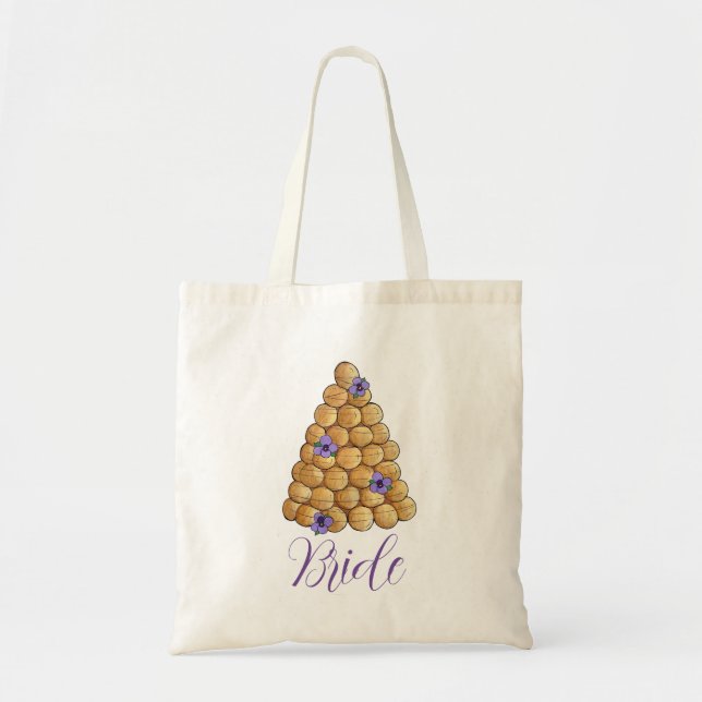 Croquembouche Choux Pastry Wedding Cake Bride Tote Bag (Front)
