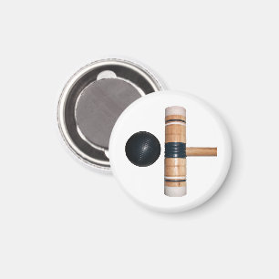 Croquet Ball and Mallet Magnet