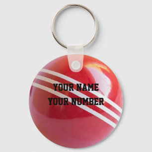 Croquet Ball Keychain ID Tag YOUR NAME & Number