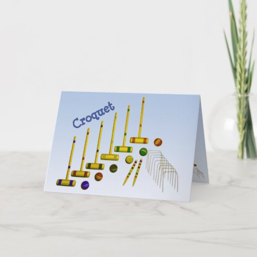 Croquet Blank Card