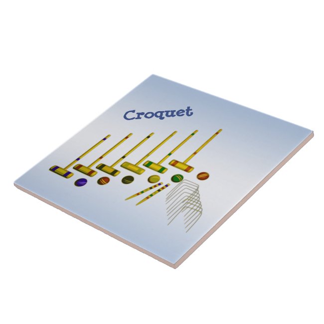 Croquet Blue Ceramic Tile