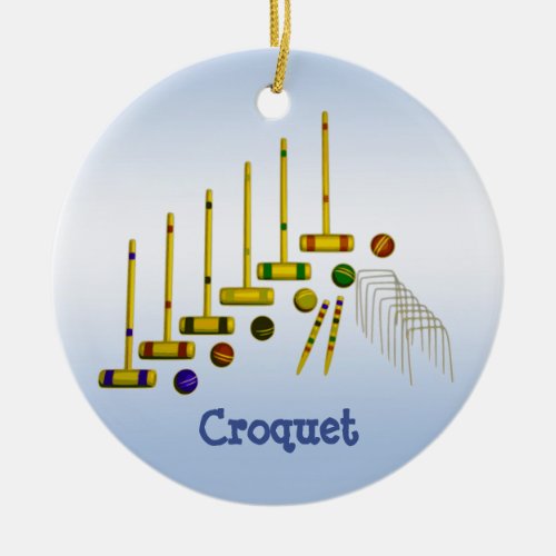 Croquet Ceramic Ornament