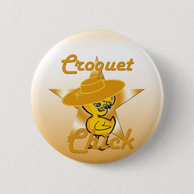 Croquet Chick #10 Button (Front)