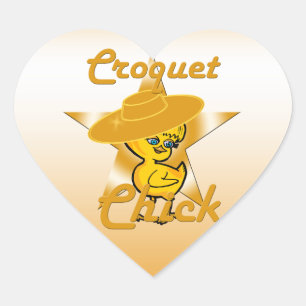 Croquet Chick #10 Heart Sticker