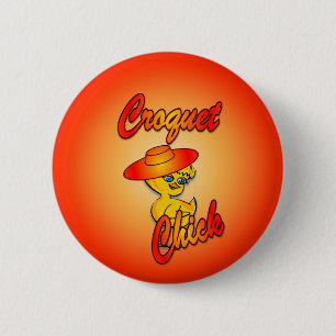 Croquet Chick #5 Button