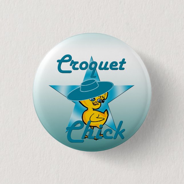 Croquet Chick #7 Button (Front)