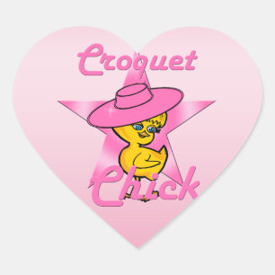 Croquet Chick #8 Heart Sticker