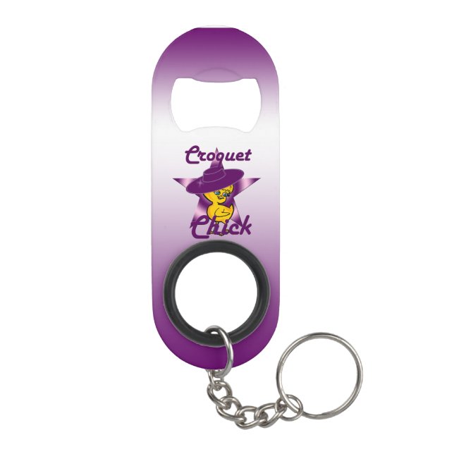 Croquet Chick #9 Keychain Bottle Opener (Back)