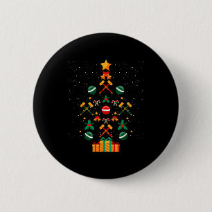 Croquet Christmas Tree Xmas  Button