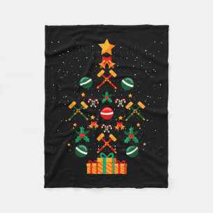 Croquet Christmas Tree Xmas  Fleece Blanket