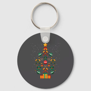 Croquet Christmas Tree Xmas  Keychain