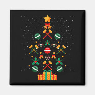 Croquet Christmas Tree Xmas Magnet