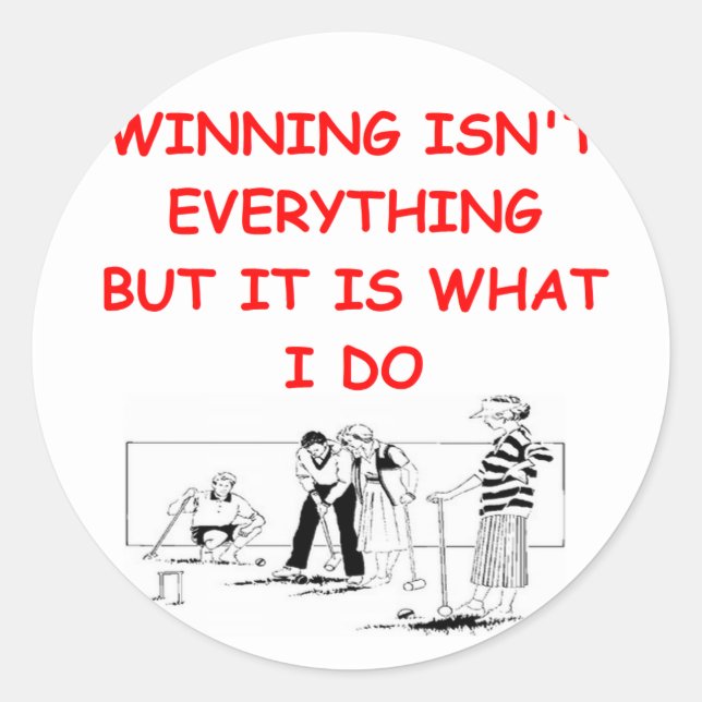 croquet classic round sticker (Front)