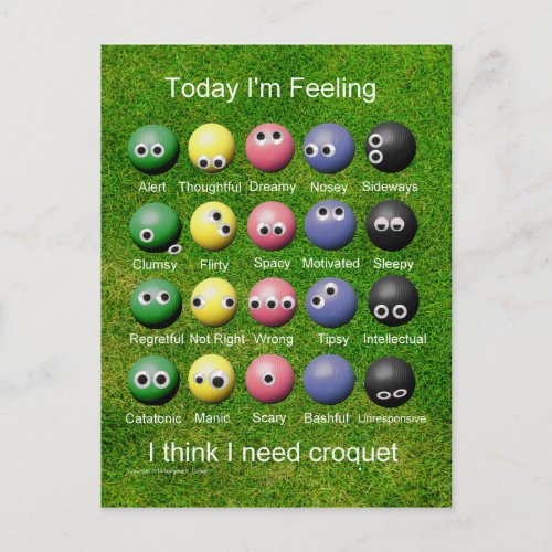 Croquet Emotions Postcard
