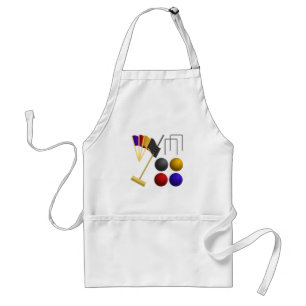 Croquet Equipment Set Mallet Balls Hoops Adult Apron