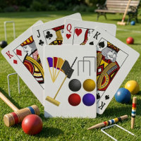 Croquet Equipment Set Mallet Balls Hoops