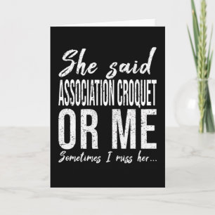Croquet funny idea card