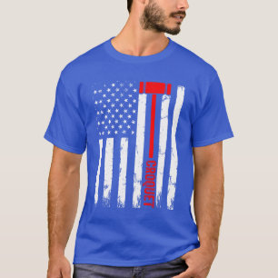 Croquet Game Croquet Sport Croquet US Flag Croquet T-Shirt