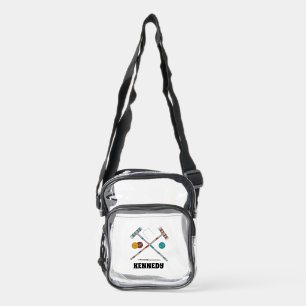 Croquet Game Set Personalized Clear Crossbody Bag