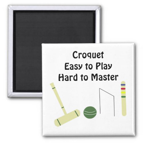 Croquet Game with Saying Magnet