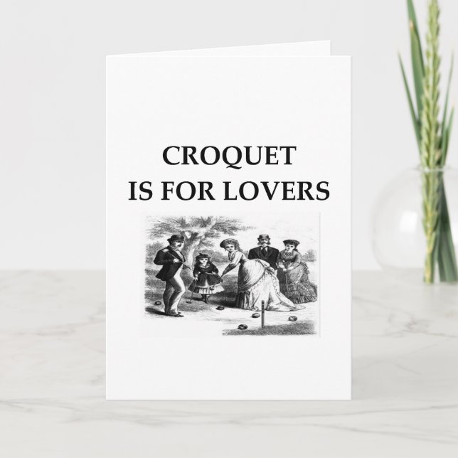 CROQUET is for lovers Holiday Card (Front)