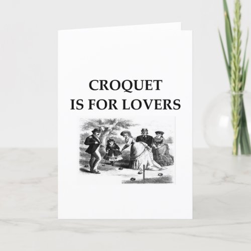 CROQUET is for lovers Holiday Card