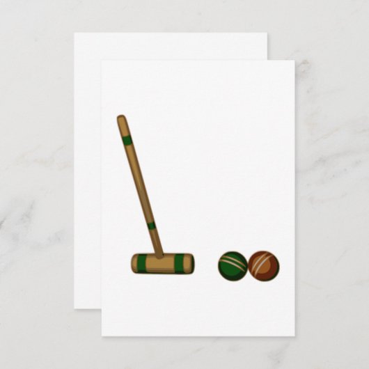 Croquet Mallet and Balls (Front/Back)