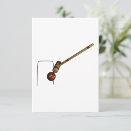 Croquet Mallet and Balls (Standing Front)