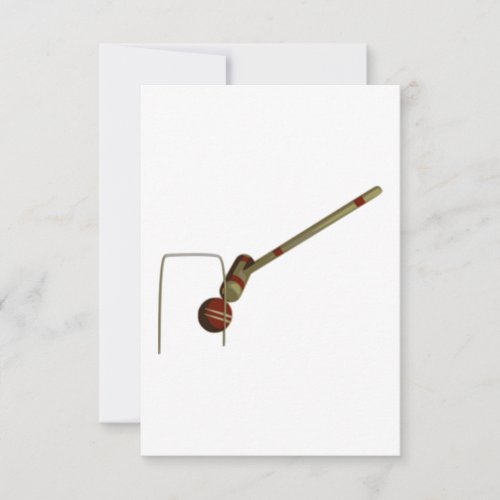 Croquet Mallet and Balls Personalized Announcements