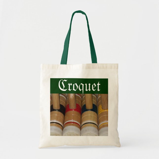 Croquet Mallets Tote Bag (Front)