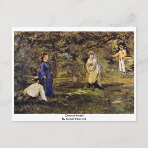 Croquet Match By Manet Edouard Postcard