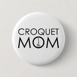 Croquet Mom Pinback Button