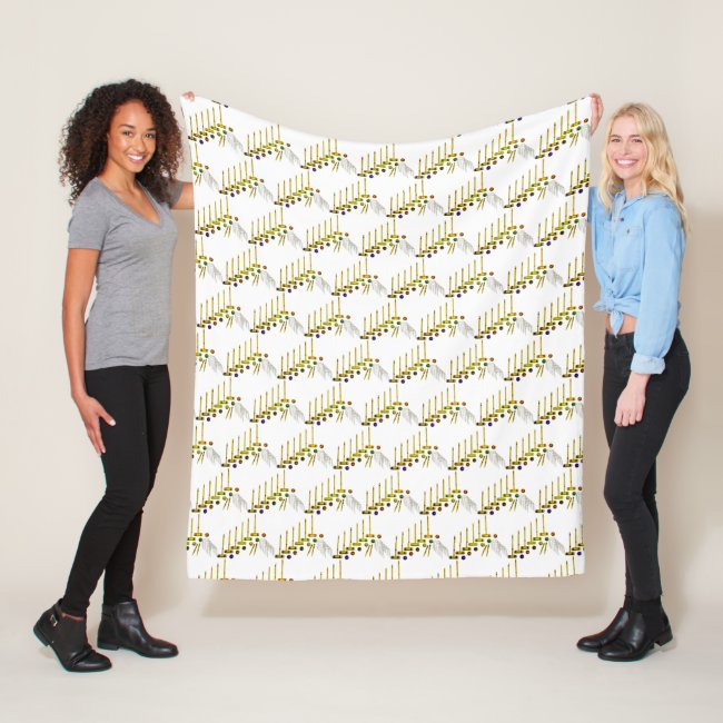 Croquet Pattern Fleece Blanket