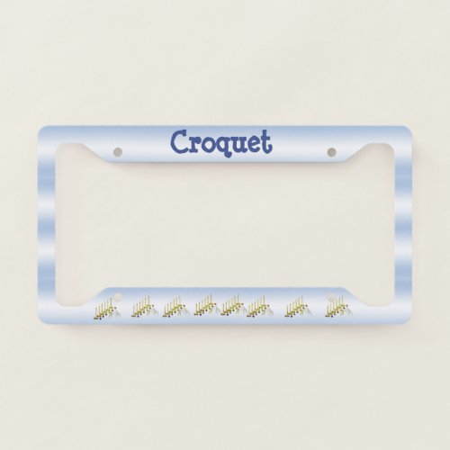 Croquet Pattern License Plate Frame