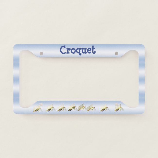Croquet Pattern License Plate Frame